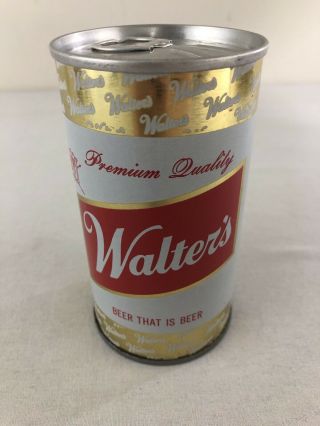 Walters 12 Oz Bottom Opened Steel Pull Tab Beer Can
