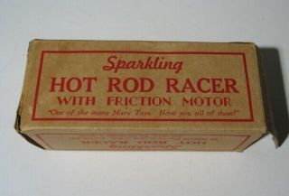 Vintage Marx Sparkling Hot Rod Racer 5 " Tin Friction - Box Only - 1954