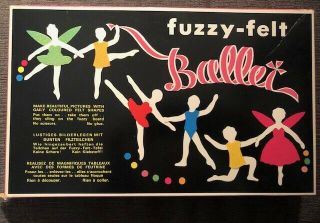 Vintage 1980 Fuzzy - Felt Ballet Made In England Complete Playset