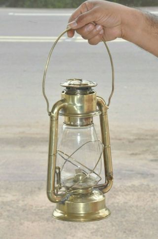 Vintage Dietz Brass Handcrafted Kerosene Lamp / Lantern,  Usa