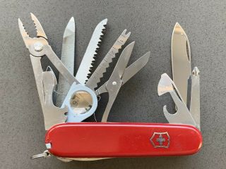 Victorinox Swiss Champ,  Classic Red,  Swiss Army Knife,  Stainless,  34 Function