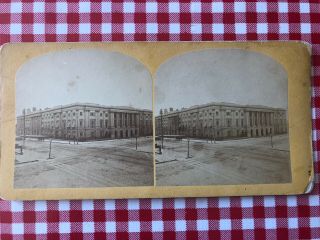 1860’s Photo Stereoview Washington DC Post Office Building 2