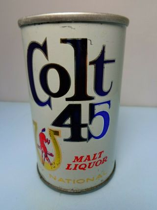 8oz.  Colt 45 Malt Liquor Straight Steel Pull Tab Beer Can 28 - 9 Baltimore,  Md.