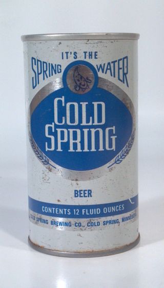 Vintage Cold Spring Beer 12oz Can Straight Steel It 