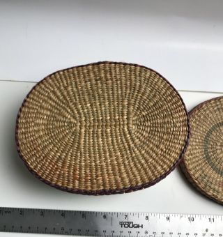 Old Vintage Finely Woven Native American Indian Basket Box with Lid Sweet Grass 3