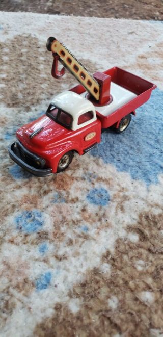Vintage 1954 Sss Boom Wrecker Tow Truck Tin Toy Japan