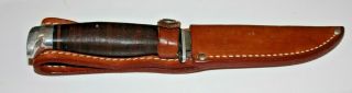 Vintage Case - Xx Hunting/fishing Knife In Leather Sheaf,  3 Finn - Ssp