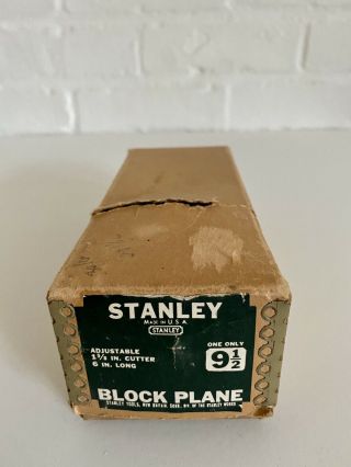 Vintage Stanley Block Plane No.  9 - 1/2 With Box,