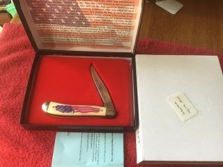Vintage Schrade Usa Sc503 40th Anniversary Old Glory Lock Blade Pocket Knife
