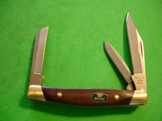 Ntsa Buck Usa 3 1/4 " Closed " Stockman " Three Blade Pocket Knife 303 2014