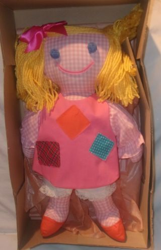 Vintage Madame Alexander Funny Rag Doll With Box