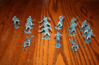15 Vintage Mpc Metallic Blue Russian Wwii Army Soldiers Tank - Marx,  Timmee