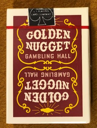 Red/sealed Golden Nugget Playing Card Deck Las Vegas Gambling Hall/casino