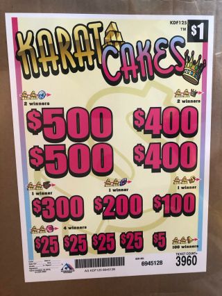 Pull Tabs ‘’karat Cakes ’’ Huge Profit $960 Fast