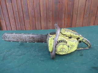Vintage Pioneer Chainsaw Chain Saw With 18 " Bar