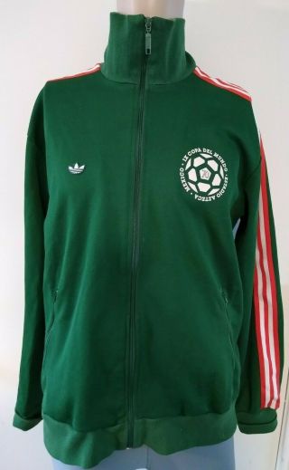 Adidas Mens Mexico 70 World Cup Vintage Soccer Track Jacket Green Sz Xl