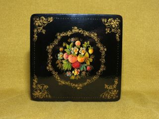 Vintage Ussr Russian Lacquer Box Hand Painted