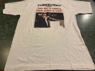 Vintage Minister Louis Farrakhan Shirt “let My People Go” Men’s Size Xl Rare