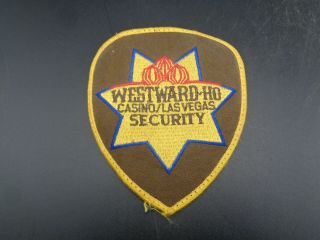 Vintage Westward - Ho Casino/las Vegas Security Uniform Patch (sa8)