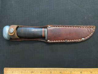 Vintage Wwii Pal (rh - 50) Military Fixed Blade Knife Made In Usa W/ Sheath