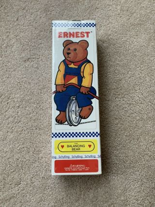 Ernest The Balancing Bear Unicycle Toy,  Schylling 1995 In Factory Box