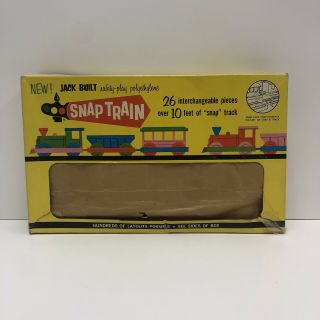 Vintage Jack Built " Snap Train " Set W Box - 1960