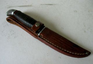 Vintage Case Xx 366 Fixed Blade Hunting Knife With Orig.  Leather Sheath 1965 - 69