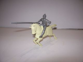 Vintage Marx Robin Hood Mounted Knight On Running Horse With Lance