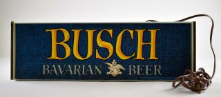 Vintage Busch Bavarian Beer Light Sign - Jb - 34