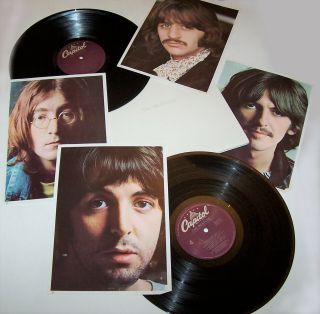 Vintage The Beatles White Album Vinyl Record Lp Capitol Records Swbo 101 Poster