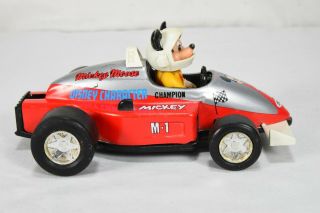 Vintage 1988 Walt Disney Mickey Mouse Tin Champ 1928 Race Car Japan Toy Masudaya 2