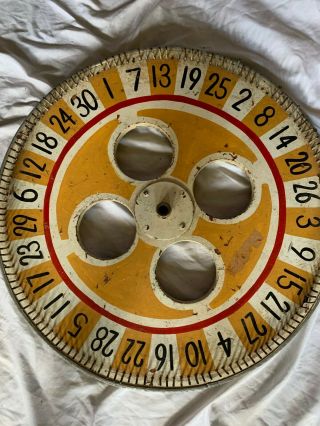 2 Vintage Carnival Game Wooden Wheel Of Chance With Metal Rim Carnival Wheels