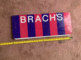Vintage Brach’s Candyland Hard Candy Tin Rack Sign Metal Early 24”x10”