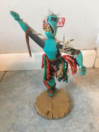 Eagle Kachina Doll Wood Sculpture,  Native American 10 " Vintage Signed