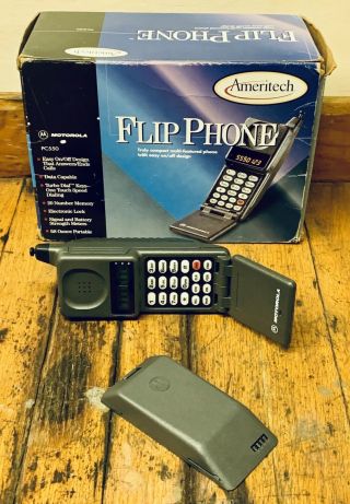 Vintage Motorola Ameritech Flip Cell Phone Pc550 As - Is