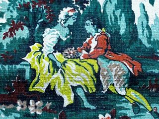 Gone With The Wind Barkcloth Vintage Fabric Drape Curtain 40 