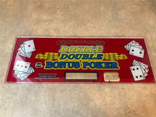Igt " Double Double Bonus Poker " Sk86678500 Slot Machine Glass (x - 2)