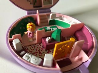 Polly Pocket Vintage 1989 Polly ' s Studio Flat Complete Purple Compact Bluebird 2