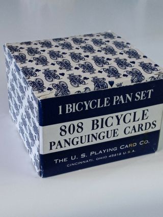 Old Stock Deck Bicycle 808 Pan Panguingue Playing Cards Blue