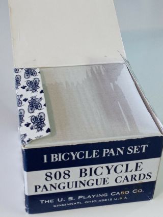 Old Stock Deck BICYCLE 808 Pan Panguingue Playing Cards Blue 2
