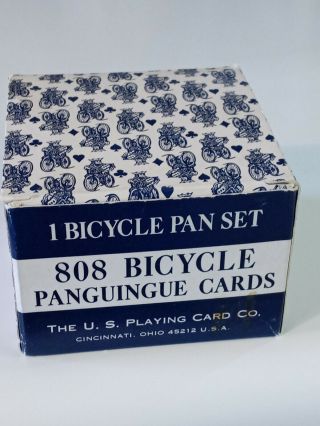 Old Stock Deck BICYCLE 808 Pan Panguingue Playing Cards Blue 3