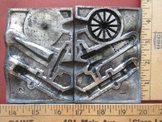 Vintage Lead Soldier Mold Calvary Infantry Confederate War Cannon 6197