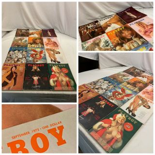 1972 Vintage Playboy Magazines Complete Year Full Set Euc Flipz