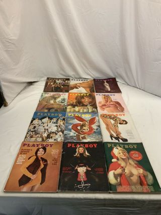 1972 Vintage Playboy Magazines Complete Year Full Set EUC Flipz 2