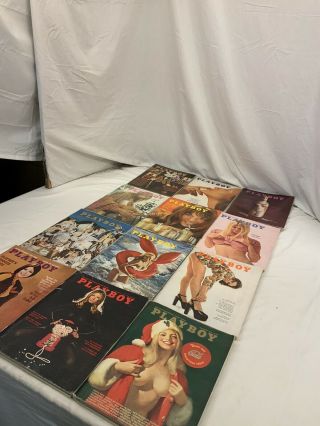 1972 Vintage Playboy Magazines Complete Year Full Set EUC Flipz 3