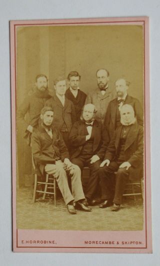 Cdv: Portrait Of A Group Of Gentlemen.  By E.  Horrobine.  Morecambe & Skipton