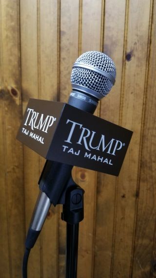 Trump Taj Mahal Casino Atlantic City Microphone Flag,  Collectable Very Rare,