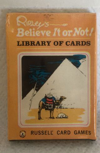 Rare Vintage Ripley’s Believe It Or Not Library Of Cards