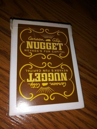 Brown Carson City Nugget Playing Cards.  Rare.  Open Complete.