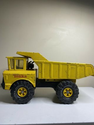 Vintage 1970’s Tonka Mighty Dump Truck Metal Yellow